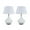 White, variant on Aspen Creative 40027, Two Pack Set 23" High Modern Glass Table Lamp, Turquoise with Antique Red Copper Base and Hardback Empire Shaped Lamp Shade in White, 14 1/2" Wide