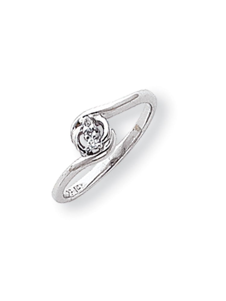 14k White Gold H-I SI2 Quality Diamond ring. Carat Wt- 0.022ct 