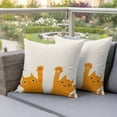 thumbnail image 4 of Outdoor Pillow Covers Pack of 2, Japanese Lovely Cats Waterproof Throw Pillowcase Cushion Cases, Orange And Winds Kitty Decorative Pillow Cover for Couch Sofa Home Bed Patio, 4 of 9