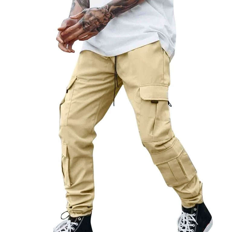 Men's Cargo Pants Mechanic Pants Men's Slim Fit Cargo Pocket Men