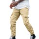 thumbnail image 2 of Pantalones cargo informales para todas las estaciones para hombre: pantalones de chándal con cintura elástica y bolsillos para actividades al aire libre y uso diario, 2 of 8