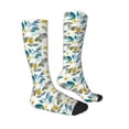 thumbnail image 4 of Lsque Watercolor Leaves Printed Crew Socks Men's Women's LightWeight Thin Casual Calf Socks ,Knee High Socks,Cotton Socks, 4 of 9