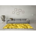 thumbnail image 3 of Ahgly Company Indoor Rectangle Abstract Yellow Modern Area Rugs, 3' x 5', 3 of 4