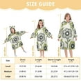 thumbnail image 4 of FORMRS Wearable Blanket Hoodie with Sleeves for Kids Cozy Flannel Sweatshirt, Retro Flower, 4 of 7