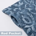 thumbnail image 7 of DriftAway Frances Linen Blend Blackout Valance for Kitchen 18 Inch Length Damask Printed Lined Rod Pocket Room Darkening Thermal Insulated Window Curtain Valance for Living Room 50x18 Inch Blue, 7 of 7
