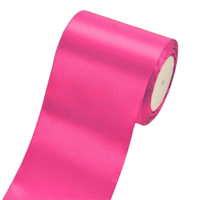 Cinta Decorativa ZOOYOO Satín Rosa Fucsia 10 cm x 22 m