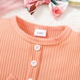 thumbnail image 5 of Mikrdoo 9 Months Baby Girls Clothes Splice Floral Print 12 Months Baby Girls Sleeveless Ruffle Romper Dress With Headband 2Pcs Romper Sets Coral, 5 of 8