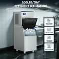 thumbnail image 2 of TITTLA 500 lbs/24-Hours Split Commercial Freestanding Ice Maker in Silver Industrial Ice Machine, 300Lbs Storage, Ice Ready in 11-20min Two packages 182 Ice Cubes/Cycle, 2 of 8