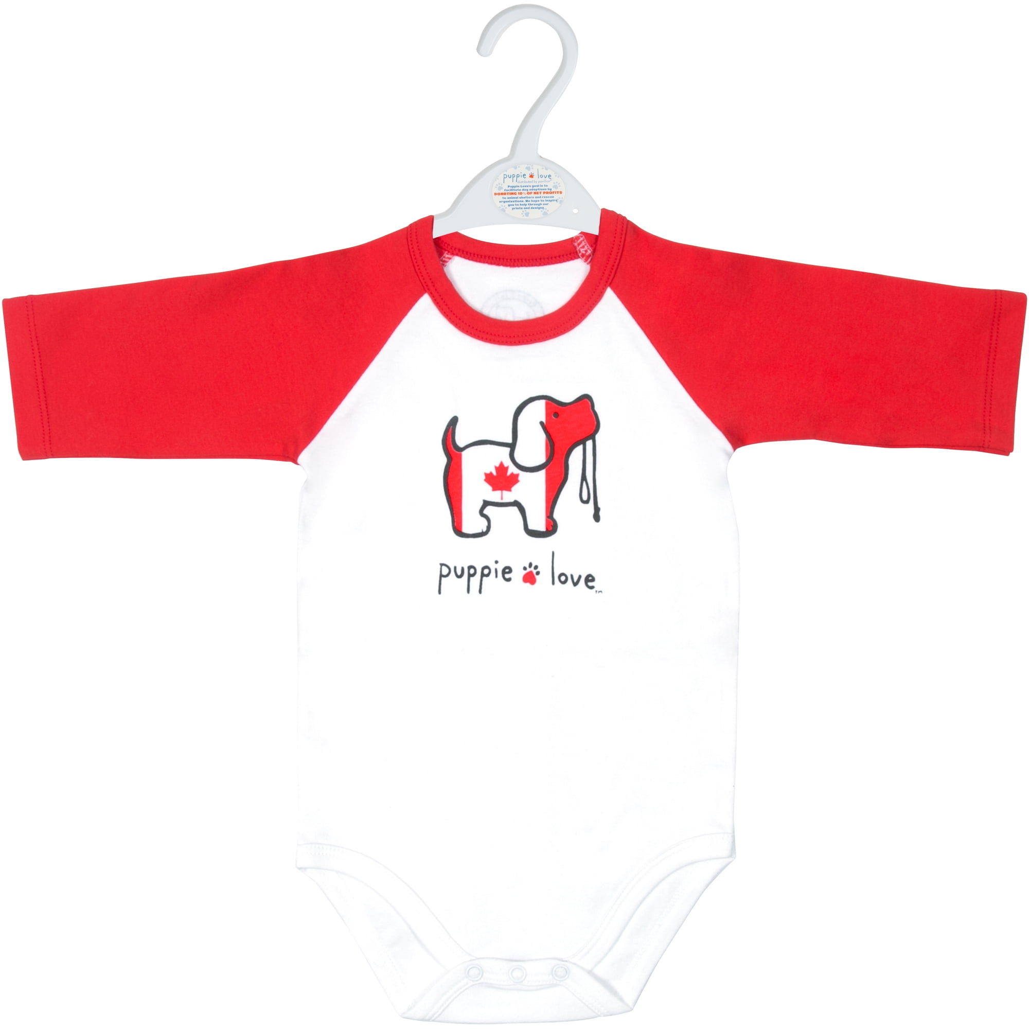 Canada - 12-24 Months 3/4 Length Red Sleeve Onesie