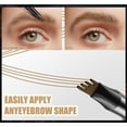 thumbnail image 3 of Four Fork Eyebrow Pen Brown Microblading Effect Waterproof Liquid Eyebrow Pen 4 Claw Tip Natural Hair Strokes Brow Makeup 1ml, 3 of 5