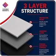 Flexible Magnets – Magnetic Sheets with Adhesive Backing, 8.5 x 11 (1 Pack) Stick-On Magnetic Sheets for Refrigerator Magnets, Magnetic Labels, Crafts, DIY Projects & More