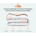 thumbnail image 3 of Super King Plus Comforter Dual Tone Blush 300 GSM Plush Siliconized Microfiber Fill Duvet Insert With 1000 Thread Count Egyptian Cotton Shell Fluffy with Piping & Matching Pillowcases, 3 of 8