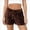 Brown, variant on Women's Stylish Glitter Sequin Shorts High Waist Straight Leg Shorts for Disco Club Festival Rave Costume Dance (Pink,M)