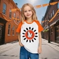 thumbnail image 4 of YUNAFFT T-Shirts Décontractés à Manches Raglan pour Enfants Imprimé Festival Orange Style Unisexe Ludique, 4 of 9