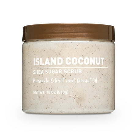 Equate Shea Sugar Scrub, Island Coconut Scent, 18 oz