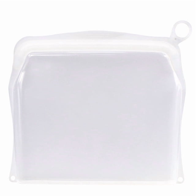 EGNMCR Sacs de Rangement Réutilisables en Silicone de Qualité Alimentaire 500 ml Étanches à l'Épreuve des Fuites Sachets de Conservation des Aliments pour Fruits Légumes Collations Maquillage un Contenant