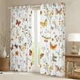 thumbnail image 2 of Manfei Vintage Butterflies Black Out Curtains,Rustic Framhouse Cabin Curtains Pack of 2 (42x63 Each),White Brown Bedroom Curtains For Girls,Ultra Soft Home Decor, 2 of 6