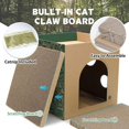 thumbnail image 3 of Casa de Cartón para Gatos de 2 Pisos ARGOPET con Cuadernos para Rascar, 3 of 6