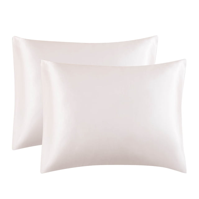 Pompotops Simulated Silk Pillowcase For Hair And Skin - Simulated Silk Pillowcase 2 Sets 20x26 Inches With Envelope Closure, Gift For Women Men Clearance