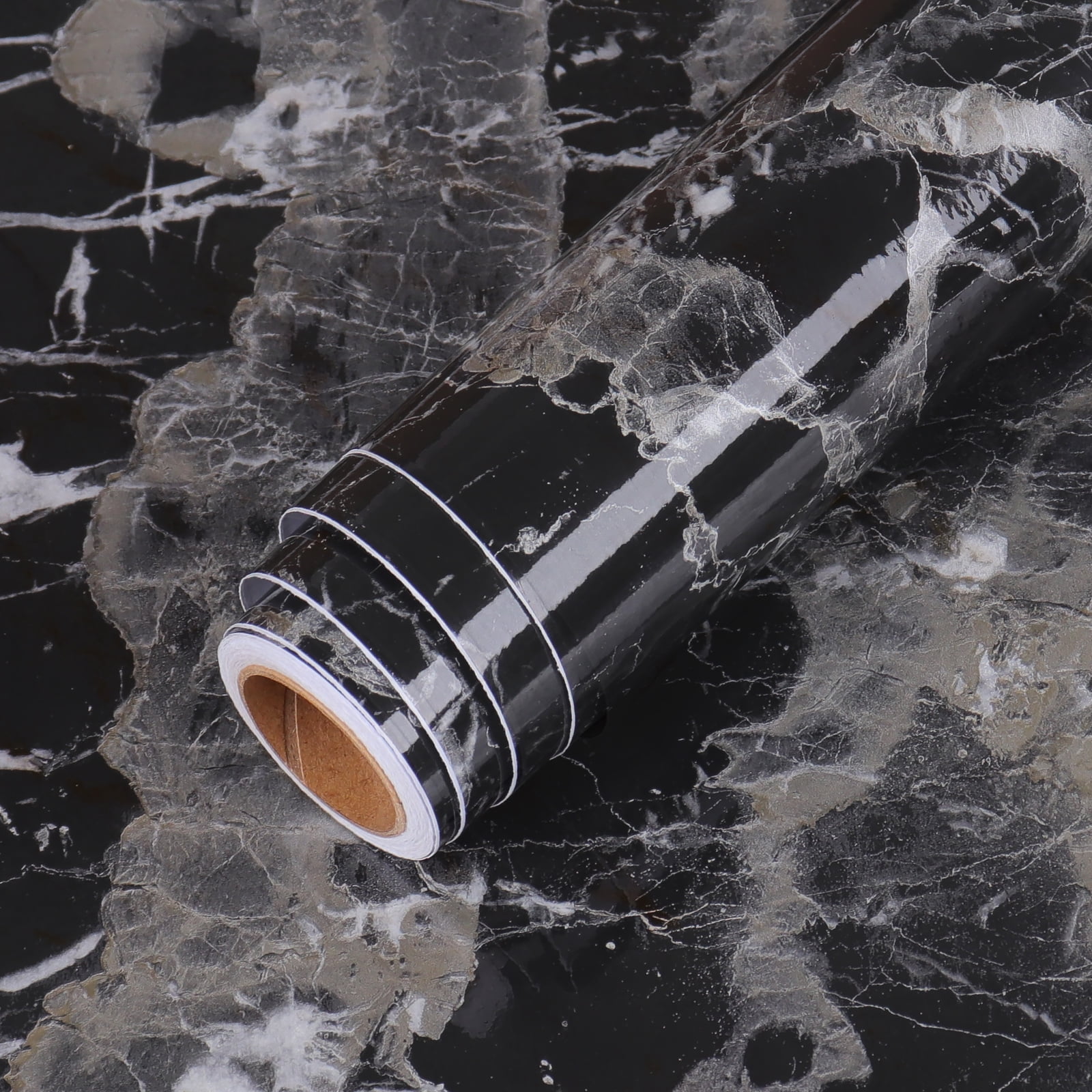 LaCheery Marble Countertop Paper 16"x80" Grey Marble Contact Paper for