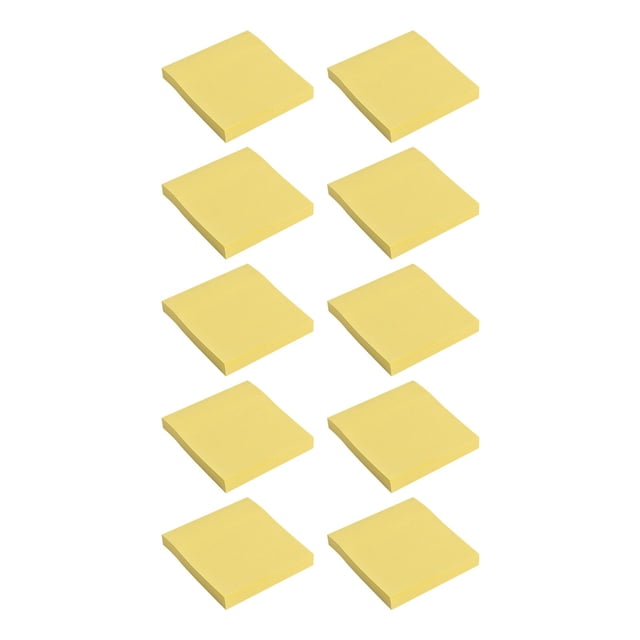 Clearance Items Yellow Sticky Notes 3x3 Inches, 10 Pads Self-Stick Notes, Easy to Post for Home, Office, Notebook, 100 Sheets Post Notes Back to Schools, Home Decor
