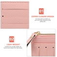 thumbnail image 3 of WHAMVOX 1Set Mini Wallet for Women Pink Color Compact and Short Type Design with Zipper Closure Ideal for Outdoor Work, 3 of 8