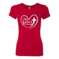 thumbnail image 2 of Wild Bobby His Grace Is Enough Heart Inspirational/Christian Women Slim Fit Junior Tee, Red, Medium, 2 of 5