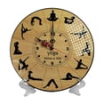 thumbnail image 1 of veasfak 11.8inch Round Clock with Pose Pattern Multipurpose Tabletop Decoration Small Numbers, 1 of 9