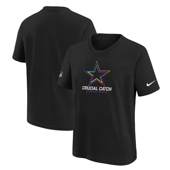 Youth Nike Black Dallas Cowboys 2024 NFL Crucial Catch T-Shirt