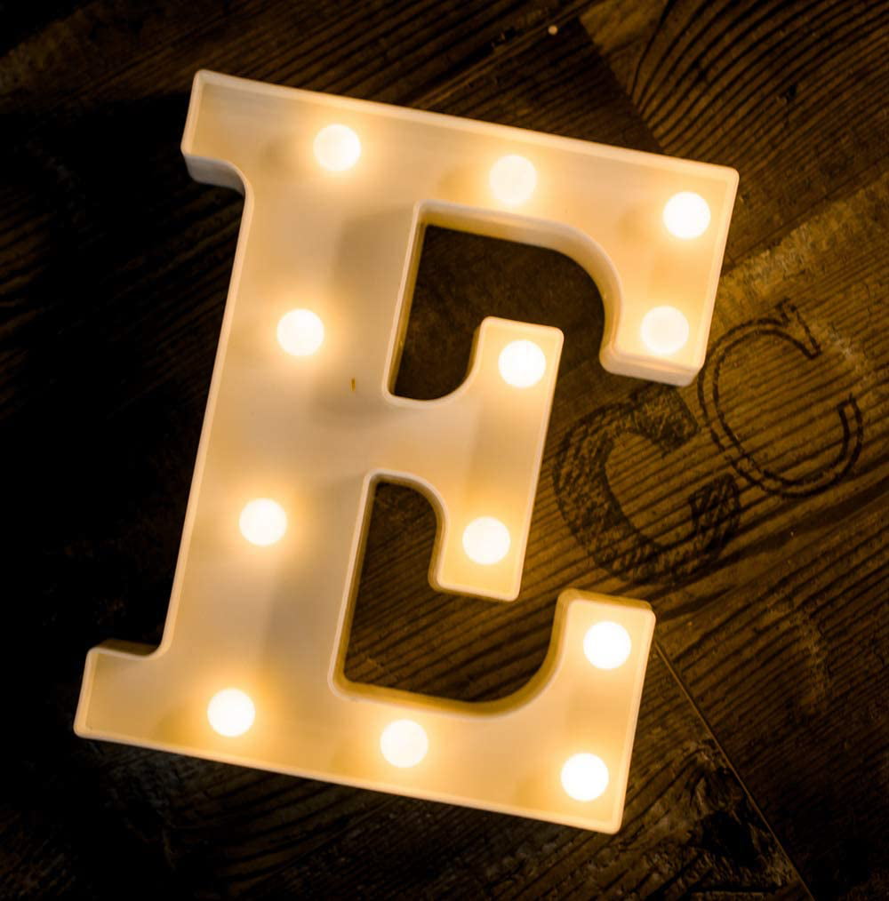 Light Up Letters,Alphabet LED Letter Lights Warm White Night Light Letters for Home Party Bar Wedding Festival Decorative & 