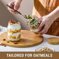 thumbnail image 3 of 4 Pack 16oz Overnight Oats Containers with Bamboo Lids, Glass jars with Airtight Lids, Wide mouth Mason Salad jars, Glass Food Storage Containers for Snacks Yogurt Spice Sugar, 3 of 7
