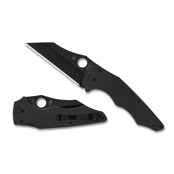 Spyderco Black G-10 Yojumbo Compression Lock S30V DLC Stainless Pocket Knife Knives