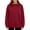 Wine, variant on Levmjia Women's Hoodie Sweatshirt Asymmetric Zip Pocket Long Sleeve Casual Loose Fit Pullover with Drawstring for Fall Winter