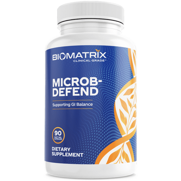 BioMatrix Oil Blend of Thyme, Oregano, Clove, GI Repair Softgels | Microb-Defend Supplement (90 Capsules)