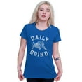thumbnail image 3 of Daily Grind Gym Workout Exercise Womens Slim Fit Graphic Tee Brisco Brands L, 3 of 5