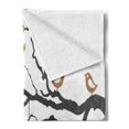 thumbnail image 2 of Love Soft Flannel Fleece Blanket, 2 Birds Sitting on a Branch Affection Adoration Illustration with Nature Inspiration, Cozy Plush for Indoor and Outdoor Use, 50" x 60", Multicolor, by Ambesonne, 2 of 5