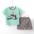 thumbnail image 3 of Hiijoy Toddler Boys Outfits Cartoon Print Short Sleeve T Shirt Shorts Set, Sizes 4-5T, 3 of 3
