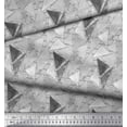thumbnail image 3 of Soimoi Gray Heavy Canvas Fabric Facets Triangle Geometric Print Fabric by the Yard 58 Inch Wide, 3 of 3
