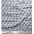 thumbnail image 1 of Soimoi Polyester Crepe Fabric Dot & Whale Ocean Print Sewing Fabric Yard 42 Inch Wide, 1 of 3