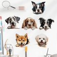 thumbnail image 1 of Six Breeds of Puppies Wall Stickers, sacinora DIY Dog Wall Decals Pomeranian Bichon Frise Husky Border Collie French Bulldog Shiba Inu Removable Vinyl, 1 of 4
