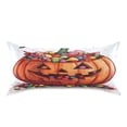 thumbnail image 3 of Dailycode Satin Pillow Case Standard Silk Pillow Cover for Hair and Skin Envelope Closure Candy in Halloween Pumpkin 20"x26", 3 of 9