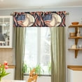 thumbnail image 3 of Yayeee Kitchen Valance Rod Pocket 54" x 18" Living Room Window Curtain, Baseball Pattern, 3 of 6