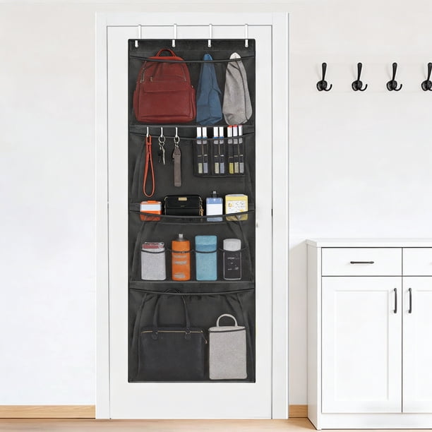 Contenedores de almacenamiento, organizadores colgantes para puerta con cuatro bolsillos grandes de malla para dormitorio y artículos de papelería. Organizador Oxford.