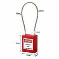 thumbnail image 2 of Safety Lockout Padlock Safety Padlock Security Padlock with Key Retaining Feature for Industrial and Electrical Use, 2 of 9