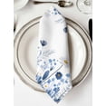 thumbnail image 2 of nqOlkjepod Blue Floral Spring Cloth Napkins Set of 4 Reusable Dinner Napkins, Summer Botanical Pastoral Cocktail Napkin Washable Table Napkins for Wedding/Holiday Party/Baby Shower 20"x20", 2 of 8