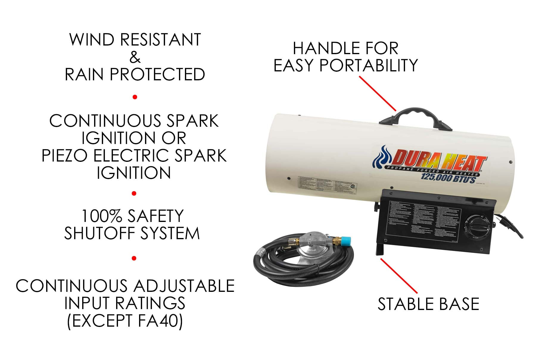 World Marketing DuraHeat 125,000 BTU Portable Propane Forced Air Heater -  Walmart.com