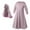 Purple, variant on KAUOD Muslim Dress for Girls Kaftan Abaya Kids Hijab Set Long Sleeve Maxi Dresses Ramadan Islami𝐜 Prayer Dress Eid Clothes