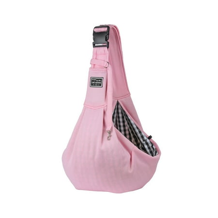 Hands-Free Pet Sling Carrier Bag Adjustable Buckle Single Shoulder Bag for Small Dog Cat