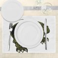 thumbnail image 3 of Ambesonne Fantasy Place Mats Set of 4, T-rex Animal, Standard Size, Olive Green Brown, 3 of 6
