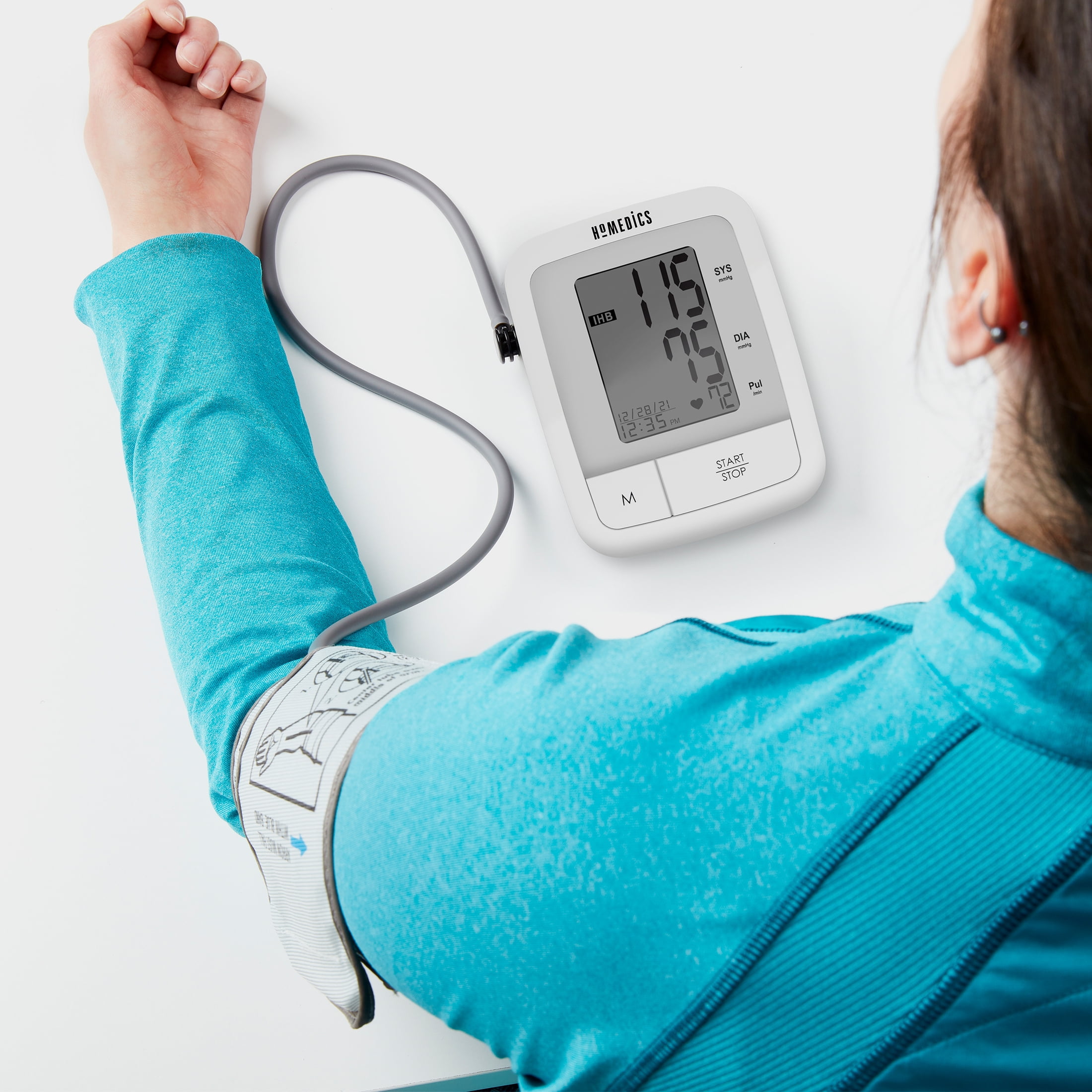 Homedics Automatic Arm Blood Pressure Monitor, Clinically Proven Accurate, Quick and Comfortable Readings, 60 Memories, One-Size Arm Cuff Fits Most, Excessive Body Motion Detector
